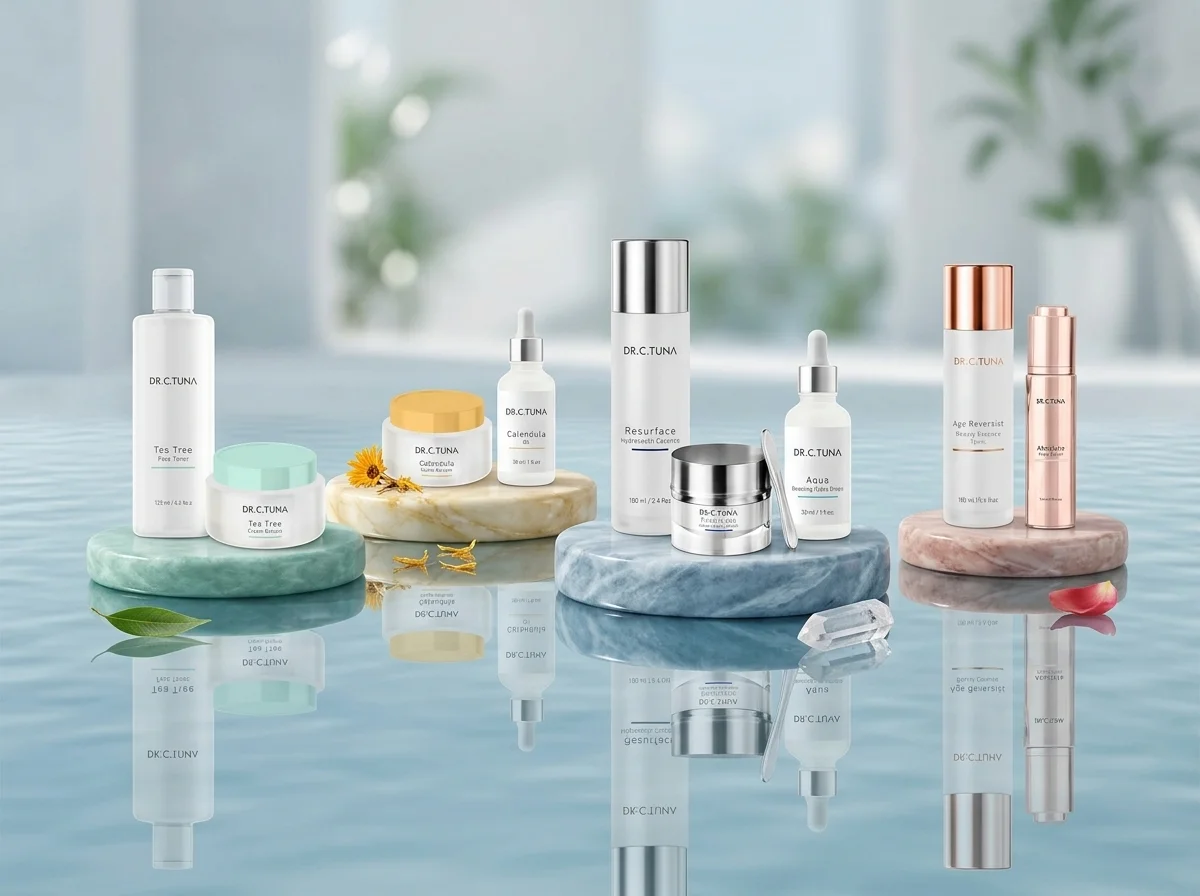 Farmasi skincare products — Dr. C. Tuna moisturizer, serum, toner